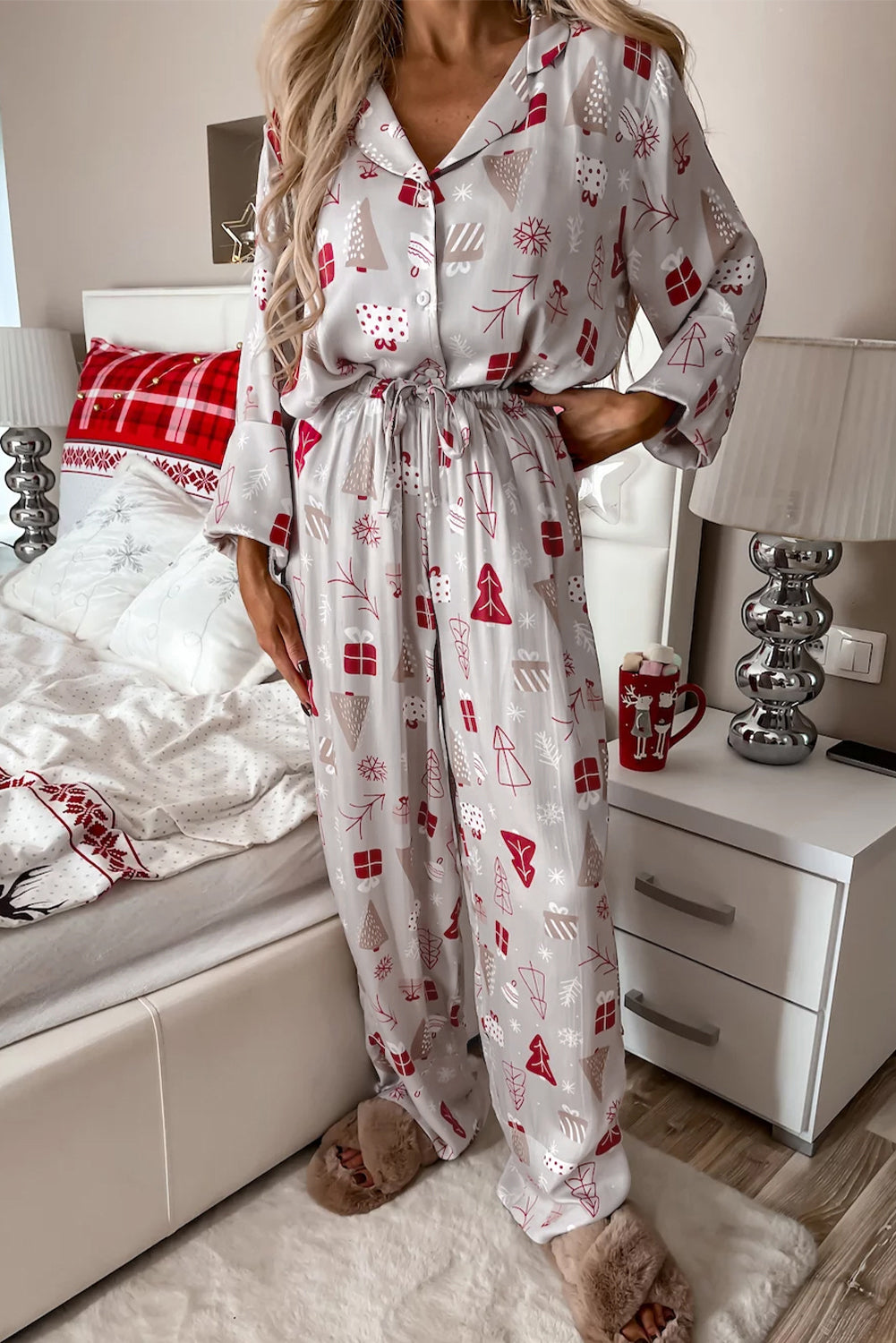 Merry Grey Pajama Set