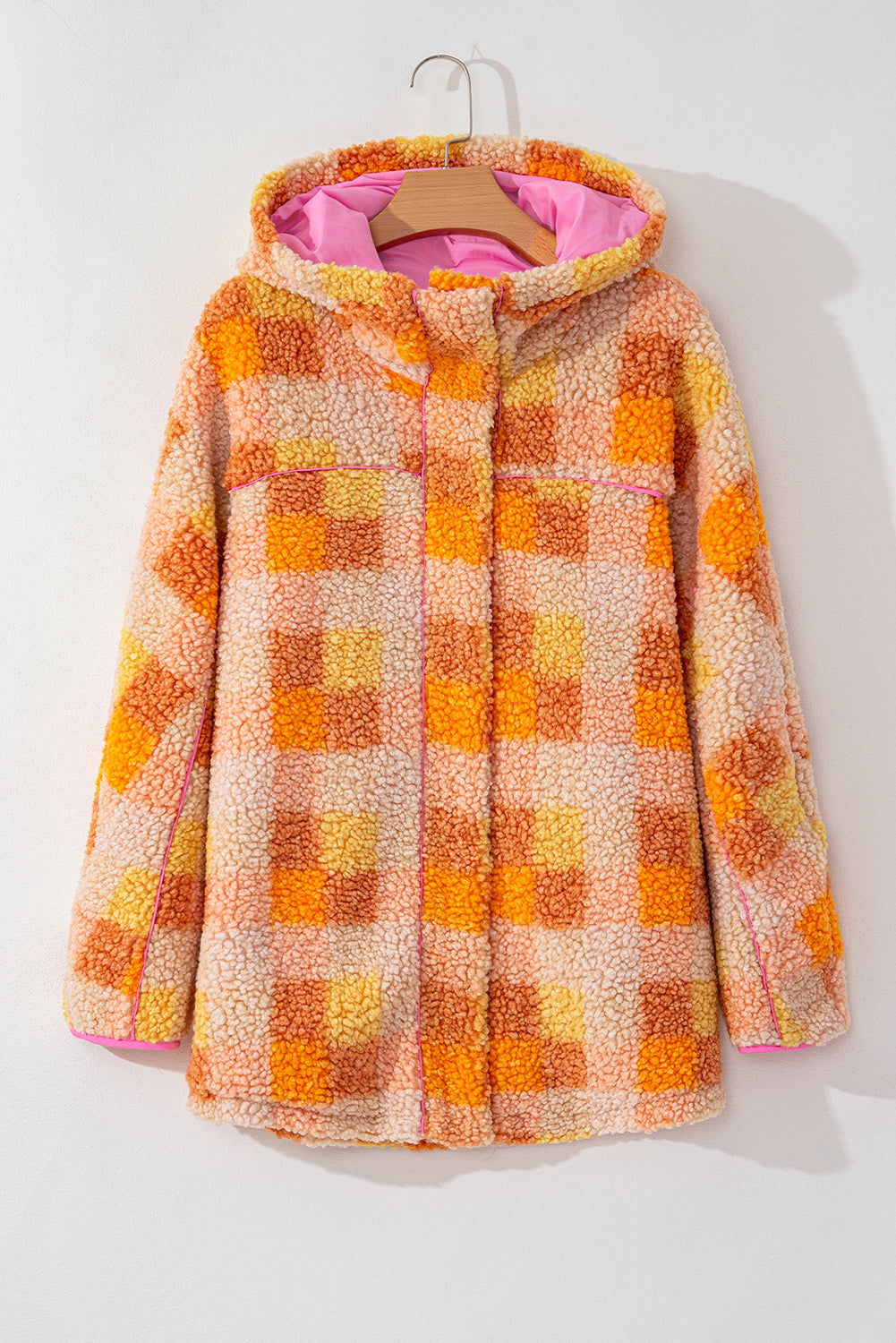 Candied Clementine Checkered Sherpa